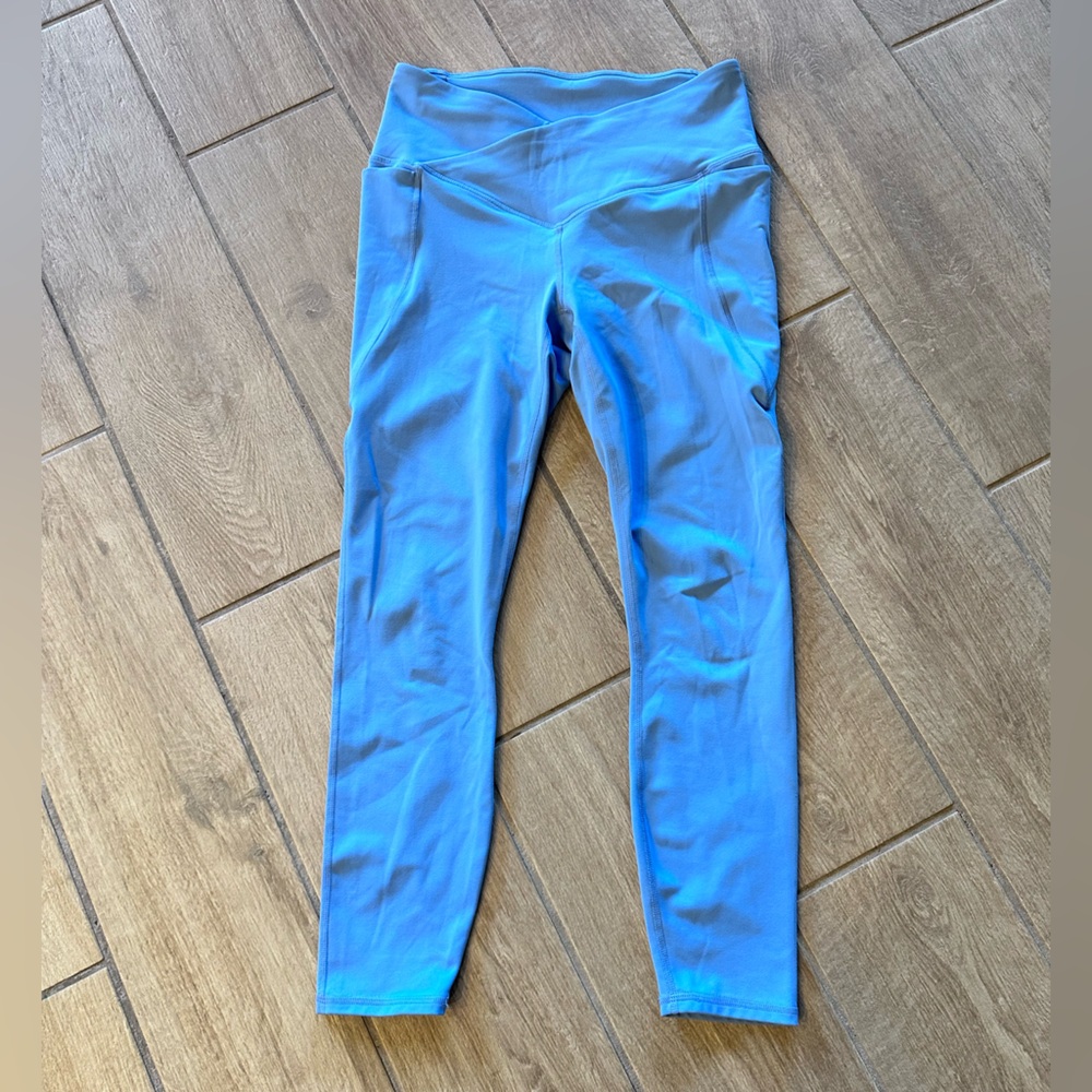 Blue Fabletics Pureluxe Crossover Leggings with Pockets